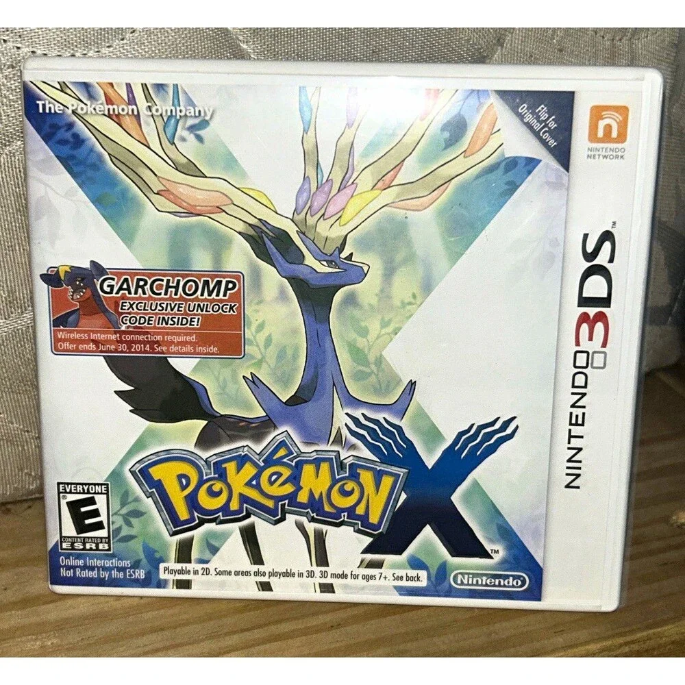 Pokemon X Garchomp Variant Case Nintendo 3DS Complete 100% CIB W/ Inserts Mint